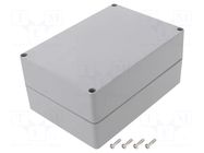 Enclosure: multipurpose; X: 121mm; Y: 171mm; Z: 80mm; ABS; light grey GAINTA