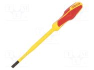 Screwdriver; insulated,slim; slot; 5,5x1,0mm; Blade length: 125mm BETA