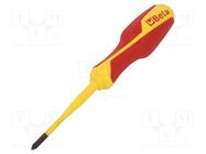 Screwdriver; insulated,slim; PlusMinus cross PZ-type; SL/PZ1 BETA