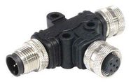 SENSOR SPLITTER, 5P M12 RCPT-2XM12 PLUG