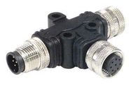 SENSOR SPLITTER, 12P M12 RCPT-2XM12 PLUG