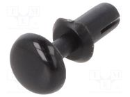 Rivet; polyamide; Rivet diam: 1.9mm; L.rivet: 4mm; black 