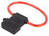 Fuse holder; 29.7mm; 80A; Leads: cables; 80V OPTIFUSE