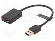 PC extension card: sound; black; Len: 0.15m; Colour: black; 28AWG VENTION