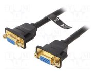 Cable; D-Sub 15pin HD plug,both sides; black; 1m; Core: Cu; 30AWG VENTION