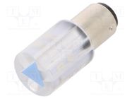 LED lamp; blue; BA15D,T20; 230VDC; 230VAC; -20÷60°C; Mat: plastic CML INNOVATIVE TECHNOLOGIES