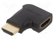 Adapter; HDMI 1.4; HDMI socket,HDMI plug 90°; black VENTION