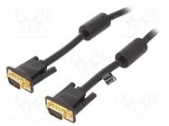 Cable; D-Sub 15pin HD plug,both sides; black; 2m; Core: Cu; 30AWG VENTION