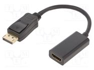 Adapter; DisplayPort 1.2; DisplayPort plug,HDMI socket; 100mm Goobay