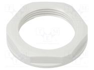 Nut; PG21; polystyrene; 36mm; light grey; -20÷70°C; Thread: PG LAPP