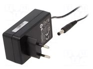 Power supply: switching; mains,plug-in; 24VDC; 1.5A; 36W; 87.33% POS