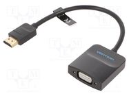 Converter; HDMI 1.4; D-Sub 15pin HD socket,HDMI plug; 0.15m VENTION