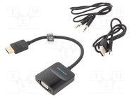 Converter; HDMI 1.4; 0.15m; Support: 1080p,FullHD; black VENTION