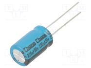 Capacitor: electrolytic; THT; 220uF; 50VDC; Ø10x16mm; Pitch: 5mm CHANGZHOU HUAWEI ELECTRONIC