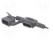 Fuse holder; 10.9mm; 20A; cables; Leads: lead x2; IP67; 58V; 16AWG 