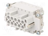 Connector: HDC; contact insert; female; EPIC H-BE; PIN: 10; 10+PE LAPP