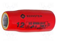 Socket; 6-angles,insulated,socket spanner; HEX 12mm; 1/2" BERNSTEIN