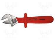 Wrench; insulated,adjustable; 200mm; Max jaw capacity: 26mm BERNSTEIN