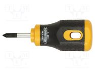 Screwdriver; Phillips; PH1; Blade length: 25mm; Overall len: 80mm BERNSTEIN