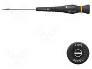 Screwdriver; slot; precision; 1,5x0,25mm; ESD; Blade length: 60mm BERNSTEIN