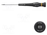 Screwdriver; slot; precision; 2,5x0,4mm; ESD; Blade length: 60mm BERNSTEIN