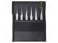 Tweezers-set; for precision works; 6pcs. BERNSTEIN