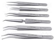 Kit: tweezers; for precision works; 6pcs. BERNSTEIN