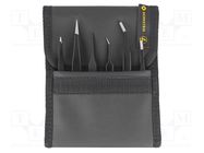 Kit: tweezers; for precision works; ESD; 6pcs. BERNSTEIN