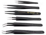 Tweezers-set; for precision works; ESD; 6pcs. BERNSTEIN