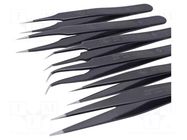 Tweezers-set; for precision works; ESD; 6pcs. BERNSTEIN