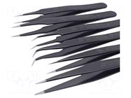 Tweezers-set; for precision works; ESD; 6pcs. BERNSTEIN