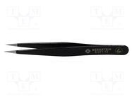 Tweezers; Blade tip shape: sharp; Tweezers len: 85mm; ESD 