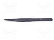 Tweezers; Blade tip shape: sharp; Tweezers len: 140mm; ESD 