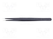 Tweezers; Blade tip shape: sharp; Tweezers len: 140mm; ESD 