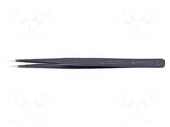 Tweezers; Blade tip shape: sharp; Tweezers len: 140mm; ESD BERNSTEIN