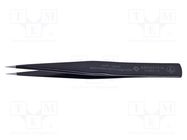 Tweezers; Blade tip shape: sharp; Tweezers len: 140mm; ESD 