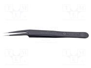 Tweezers; Blade tip shape: sharp; Tweezers len: 115mm; ESD 