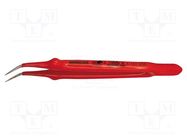 Tweezers; 150mm; Blades: curved; Blade tip shape: sharp; universal 