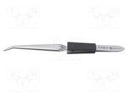 Tweezers; 160mm; Blades: curved; Blade tip shape: sharp; universal 