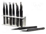 Tweezers-set; for precision works; ESD; 11pcs. BERNSTEIN