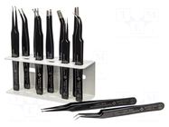 Tweezers-set; for precision works; ESD; 11pcs. BERNSTEIN