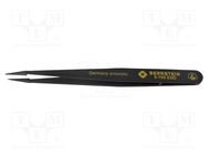 Tweezers; Blade tip shape: sharp; Tweezers len: 120mm; ESD 