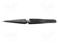 Tweezers; Blade tip shape: sharp; Tweezers len: 125mm; ESD 