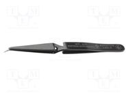 Tweezers; Blade tip shape: sharp; Tweezers len: 125mm; ESD 