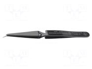 Tweezers; Blade tip shape: sharp; Tweezers len: 125mm; ESD BERNSTEIN