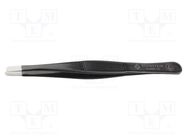 Tweezers; Blade tip shape: flat,rounded; Tweezers len: 120mm; ESD 