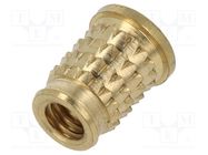 Threaded insert; brass; M4; BN 37901; L: 8.5mm; for plastic TAPPEX