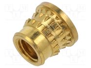 Threaded insert; brass; M4; L: 5.6mm; for plastic; MULTISERT® TAPPEX