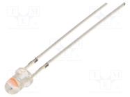 LED; 3mm; blue/pink; 30°; Front: convex; 3.1÷3.6V; No.of term: 2 