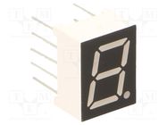 Display: LED; 7-segment; 9.9mm; 0.39"; No.char: 1; red; 100mcd; anode OPTOSUPPLY